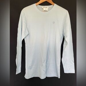 Escada Made in Italy Blue Longsleeve Top Logo 36